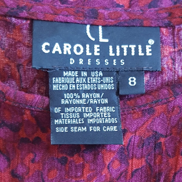 Vintage Carole Little Pieced Pattern Maxi Dress - Picture 7 of 8